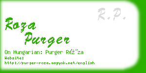 roza purger business card